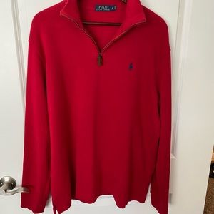 Polo Ralph Lauren: L Men’s red pullover with navy polo logo.